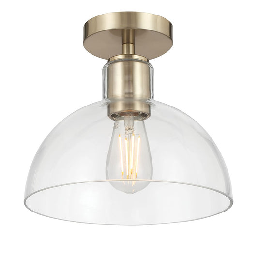 Millennium Lighting Knightsdale 1Lt Semi Flush Mount, Gold/Clear - 6021-MG