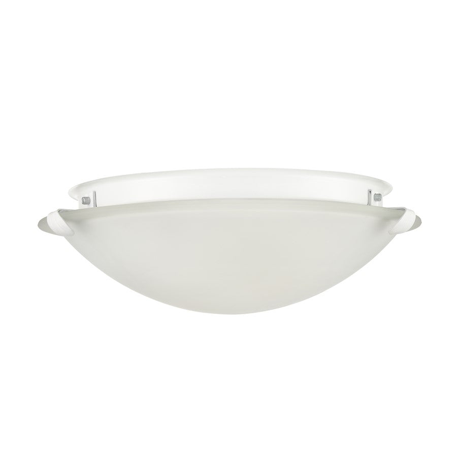 Millennium Lighting Sulona 2Lt 12" Flushmount, White/Frosted - 61002-MW