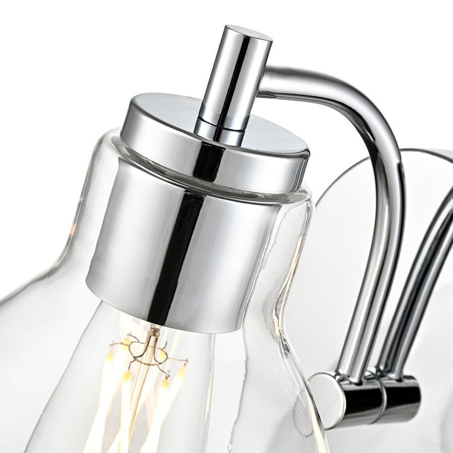 Millennium Knightsdale 9.25" High 1Lt Wall Sconce, Chrome/Clear