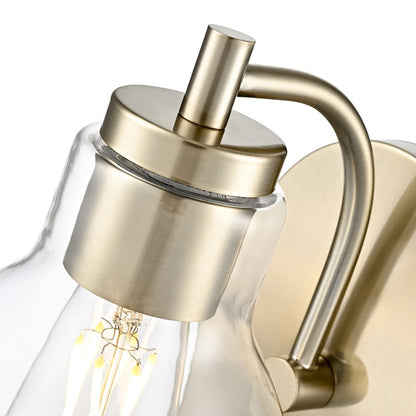 Millennium Lighting Knightsdale 9.25" High 1Lt Wall Sconce, Gold/Clear