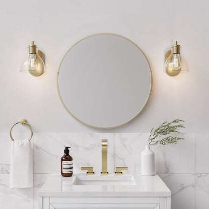 Millennium Lighting Knightsdale 9.25" High 1Lt Wall Sconce, Gold/Clear