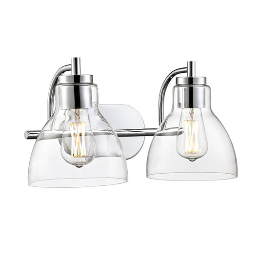 Millennium Lighting Knightsdale 17.5" 2Lt Vanity, Chrome/Clear - 6202-CH