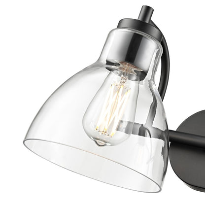 Millennium Lighting Knightsdale 17.5" 2Lt Vanity, Matte Black/Clear