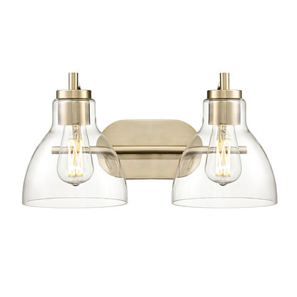 Millennium Lighting Knightsdale 17.5" 2Lt Vanity, Modern Gold/Clear