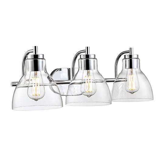 Millennium Lighting Knightsdale 25.25" 3Lt Vanity, Chrome/Clear - 6203-CH