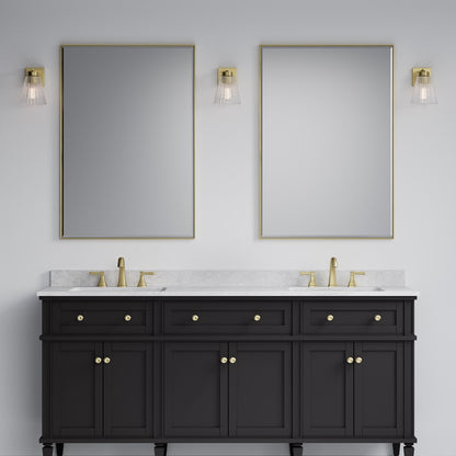 Millennium Riville 1Lt Wall Sconce, Brass/Clear Striated