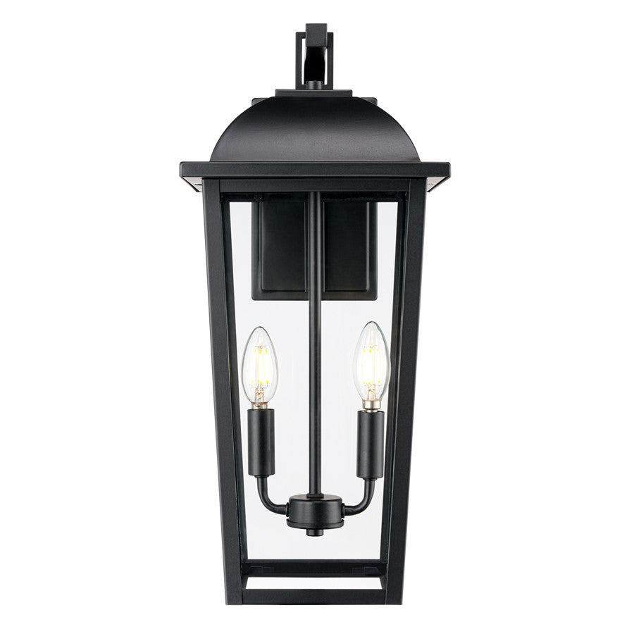 Millennium Houston 20.5" High 2Lt Outdoor Wall Lantern Black/Clear