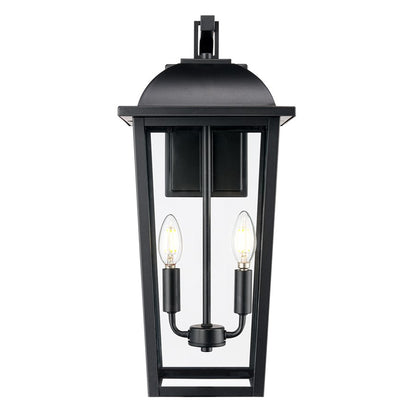 Millennium Houston 20.5" High 2Lt Outdoor Wall Lantern Black/Clear