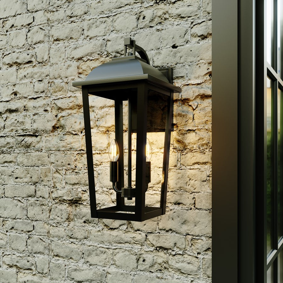 Millennium Houston 20.5" High 2Lt Outdoor Wall Lantern Black/Clear