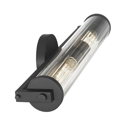 Millennium Cylora 2Lt Bathroom VanityLt Bar, Black/Clear Striated