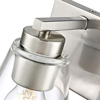 Millennium Lighting Strayhan 6.75" High 1Lt Wall Sconce, Nickel/Clear