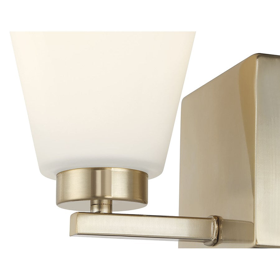 Millennium Strayhan 1Lt Wall Sconce, Gold/White Frosted