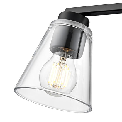 Millennium Lighting Strayhan 22" 3Lt Vanity, Matte Black/Clear