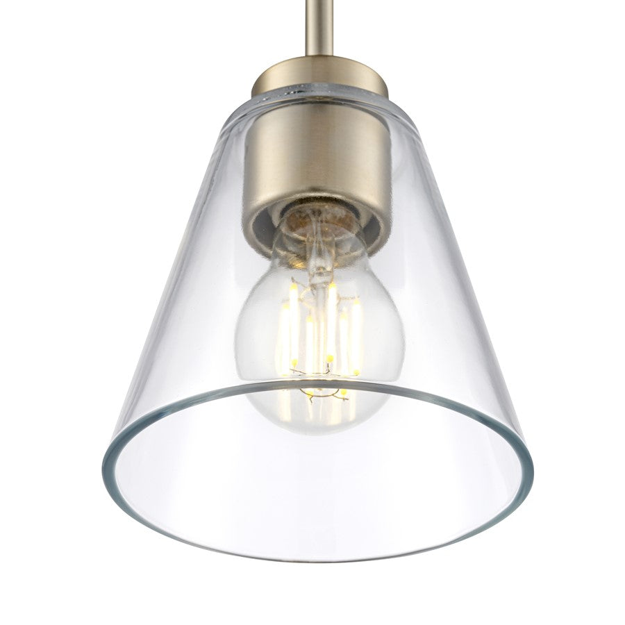 Millennium Lighting Strayhan 5.75" 1Lt Mini Pendant, Gold/Clear