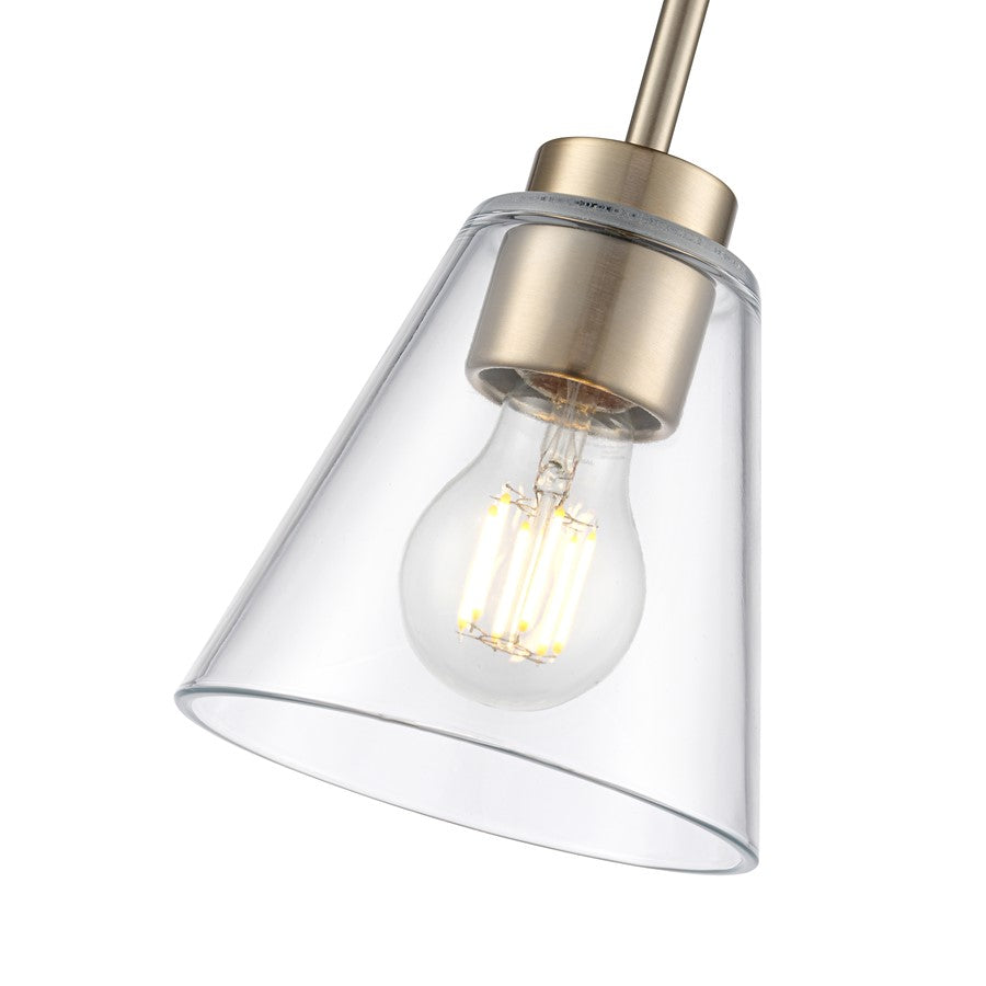 Millennium Lighting Strayhan 5.75" 1Lt Mini Pendant, Gold/Clear
