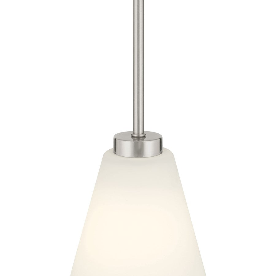 Millennium Strayhan 1Lt Pendant, Nickel/White Frosted