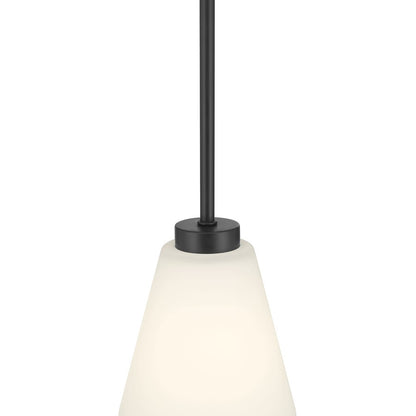 Millennium Strayhan 1Lt Pendant, Black/White Frosted