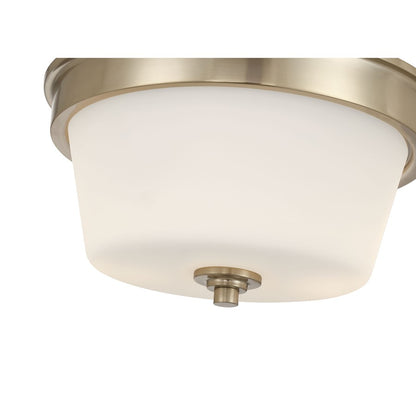 Millennium Lighting Strayhan 2Lt Flush Mount, Gold/White Frosted