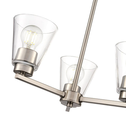 Millennium Lighting Strayhan 18" 3Lt Chandelier, Brushed Nickel/Clear