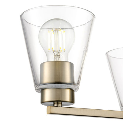 Millennium Lighting Strayhan 18" 3Lt Chandelier, Modern Gold/Clear