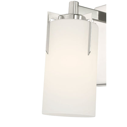 Millennium Froselle 1Lt Wall Sconce, Nickel/White Frosted