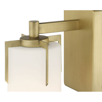 Millennium Froselle 1Lt Wall Sconce, Brass/White Frosted