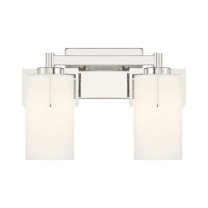 Millennium Froselle 2Lt Bathroom Vanity Light, Nickel/White Frosted