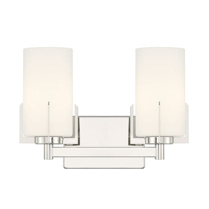 Millennium Froselle 2Lt Bathroom Vanity Light, Nickel/White Frosted