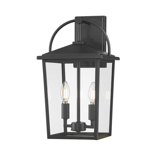 Millennium Lighting Strathden 2Lt Outdoor Wall Sconce, Coated Black - 66202-PBK