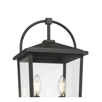 Millennium Lighting Strathden 2Lt Outdoor Post Light, Coated Black