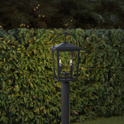 Millennium Lighting Strathden 2Lt Outdoor Post Light, Coated Black