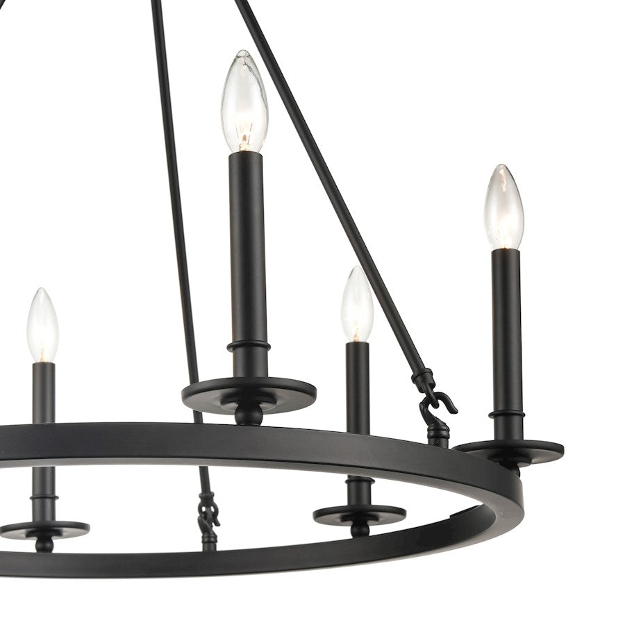 Florence Chandelier, Matte Black -