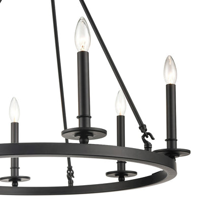 Florence Chandelier, Matte Black -