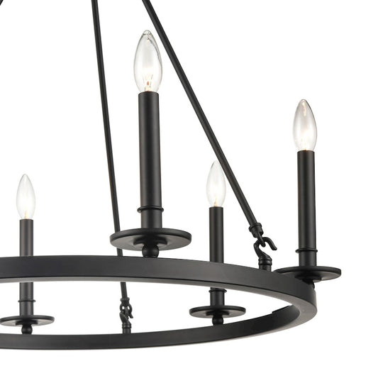 Florence Chandelier, Matte Black -