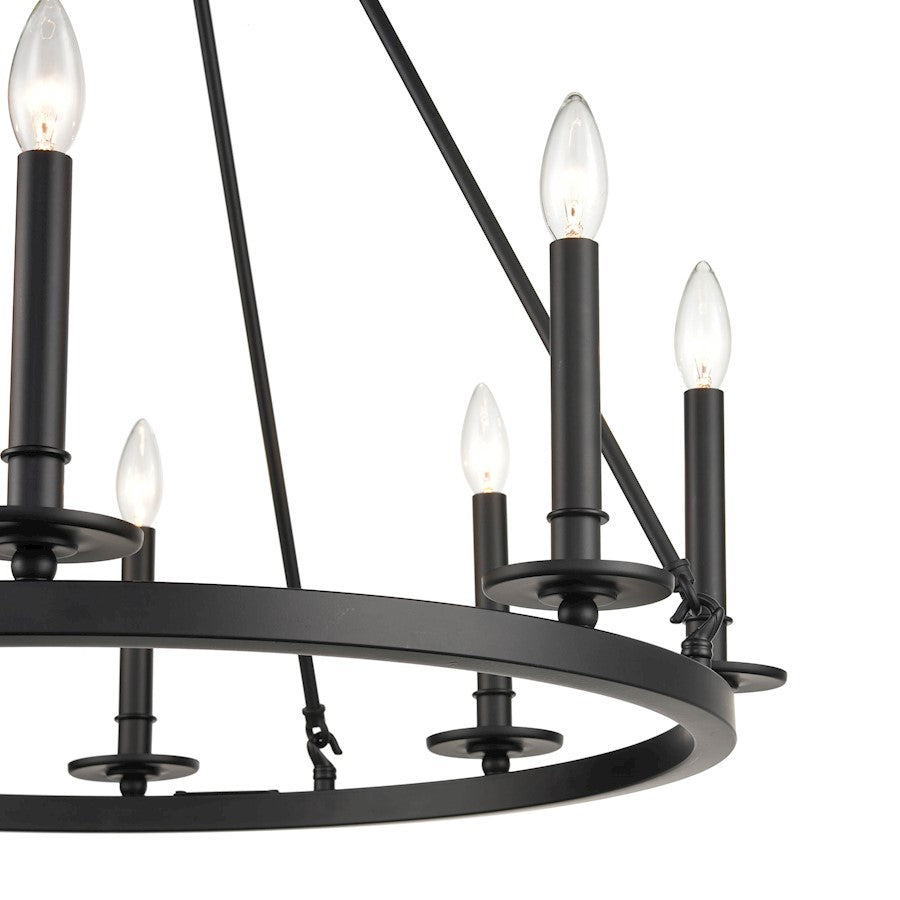 Florence Chandelier, Matte Black -