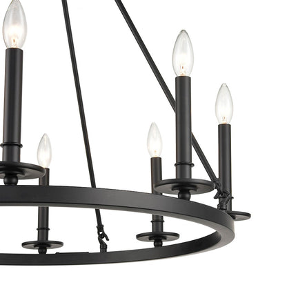 Florence Chandelier, Matte Black -