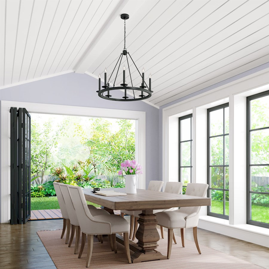 Florence Chandelier, Matte Black -