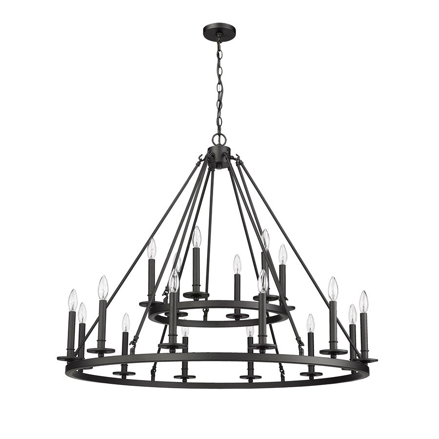 Millennium Lighting Florence 18 Light Chandelier, Matte Black