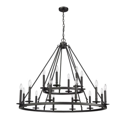 Millennium Lighting Florence 18 Light Chandelier, Matte Black