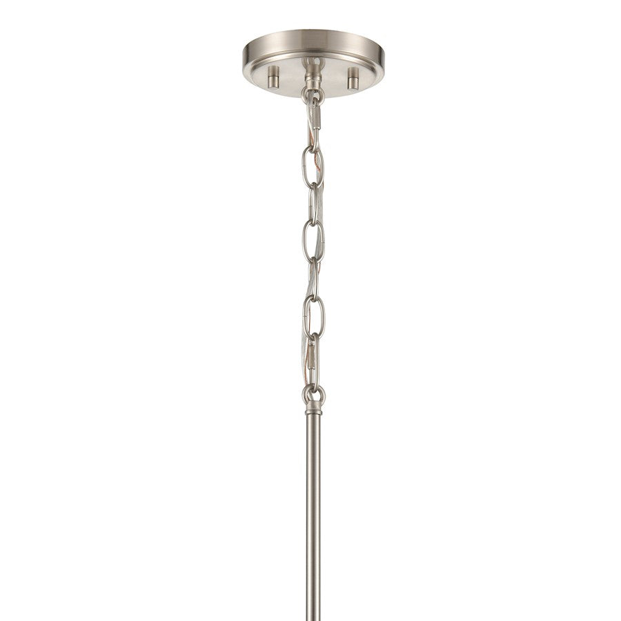 3 Light 29.5" Mini Pendant Light, Satin Nickel