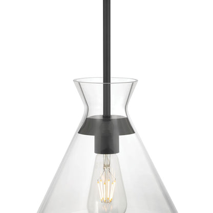 Millennium Lighting Amarella 1 Light 10" Pendant, Matte Black/Clear