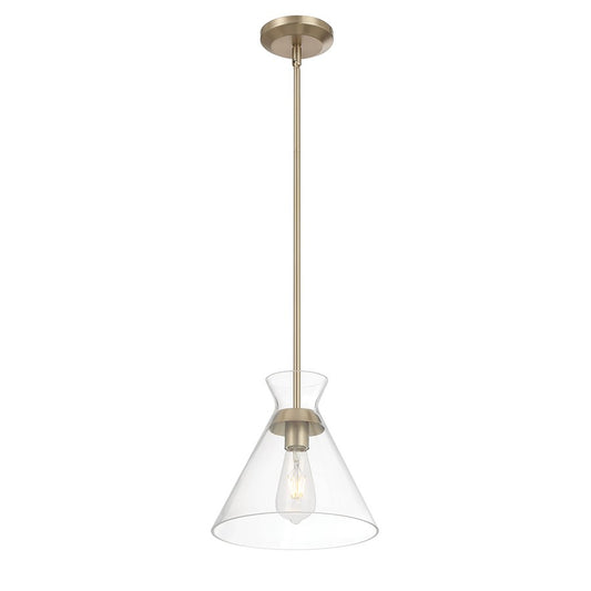 Millennium Lighting Amarella 1 Light 10" Pendant, Modern Gold/Clear - 69101-MG