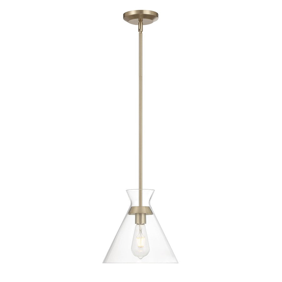 Millennium Lighting Amarella 1 Light 10" Pendant, Modern Gold/Clear