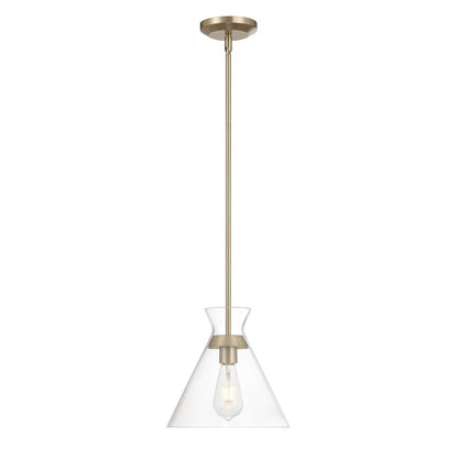 Millennium Lighting Amarella 1 Light 10" Pendant, Modern Gold/Clear