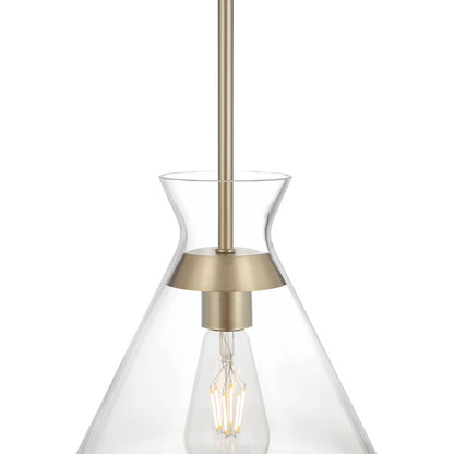 Millennium Lighting Amarella 1 Light 10" Pendant, Modern Gold/Clear