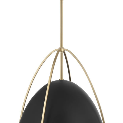 Millennium Lighting Pomelle 1 Light Pendant, Matte Black