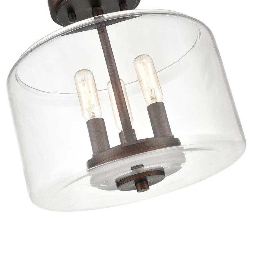 Millennium Lighting Asheville 3 Light Semi-Flush Mount