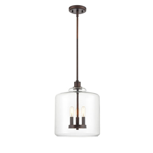 3 Light 505" Pendant, Rubbed Bronze