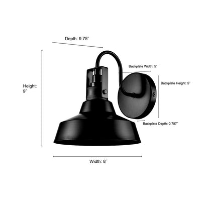Millennium Lighting Axell 1Lt 9" Outdoor Wall Sconce, Black