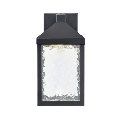 Millennium Lighting Aaron 12" Outdoor Wall Sconce, Black/Clear - 72001-PBK